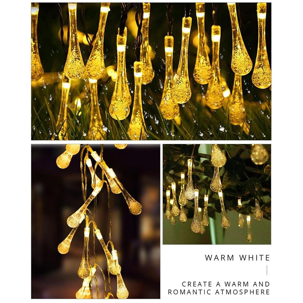 Droplet Led Lights for Decoration - 3 M, 16 Led Water Drop Lights for Home Decoration, Led Decorative Lights for Indoor Outdoor