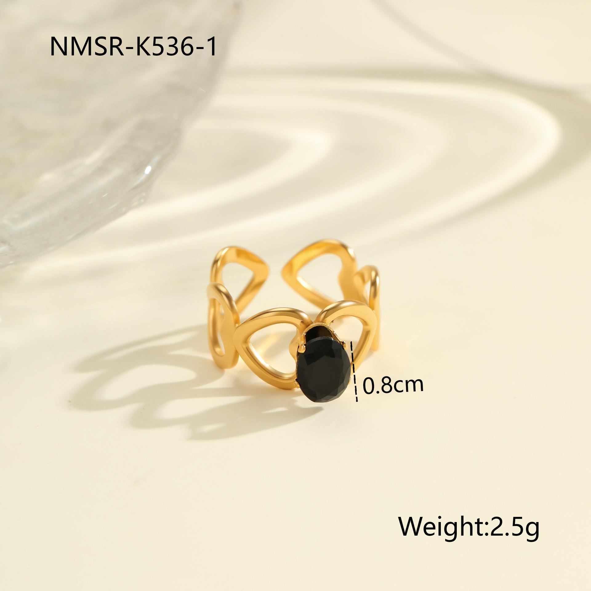 GEMCHIC Women s Luxury Zircon Inlaid Titanium Steel Ring Adjustable Fashion Open Finger Ring