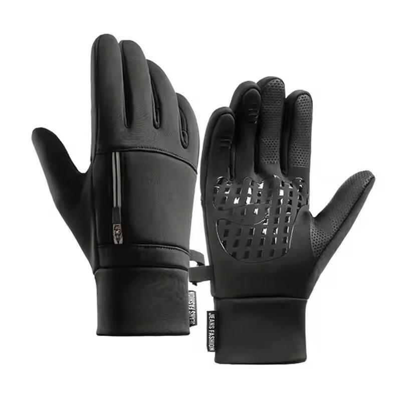 Outdoor Cycling Gloves for Men and Women Winter Warmth and Anti Slip Touch Screen Gloves Portable Pocket Skiing Waterproof Glove