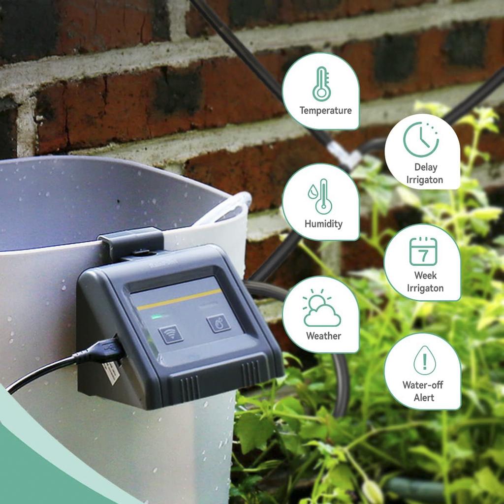 WIFI Intelligent Watering Device Double Pump Timed Automatic Drip Irrigation System Remote APP Controller For Garden Terrace