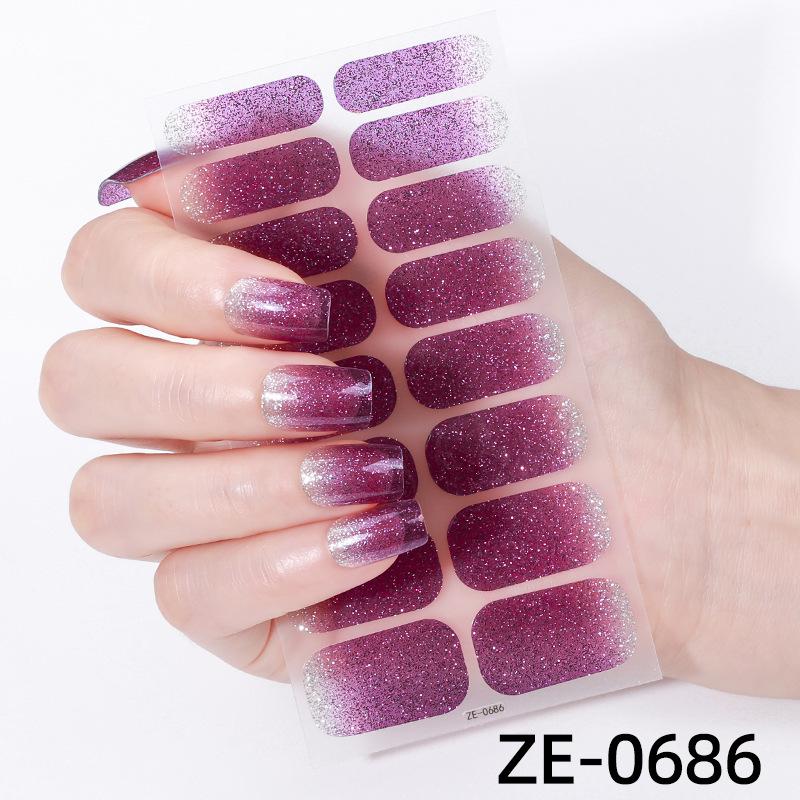 2025 Koreanische Farbverlauf Glitzer Katzenaugen Nagelkunst Aufkleber - Wasserdicht