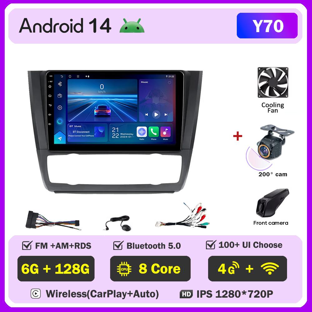 For BMW 1 Series E81 E82 E87 E88 AT 2004-2011Car Radio Player Car Carplay Screen Autoradio Mirror Link Car Intelligent System 4G