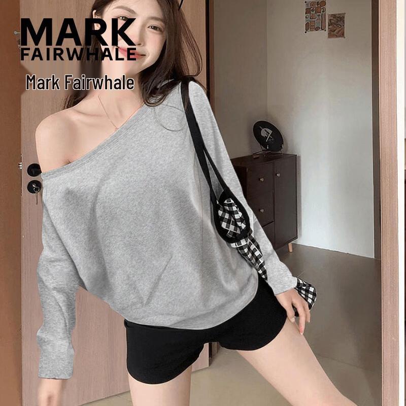Mark Fairwhale Women's Off-Shoulder Long Sleeve T-Shirt