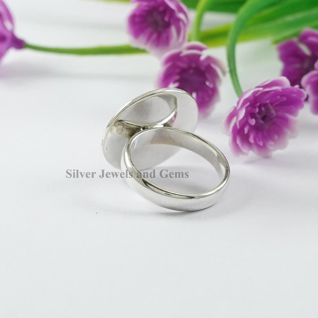 Sterling Silver Puffed Flower Ring - Handmade Navajo Ring