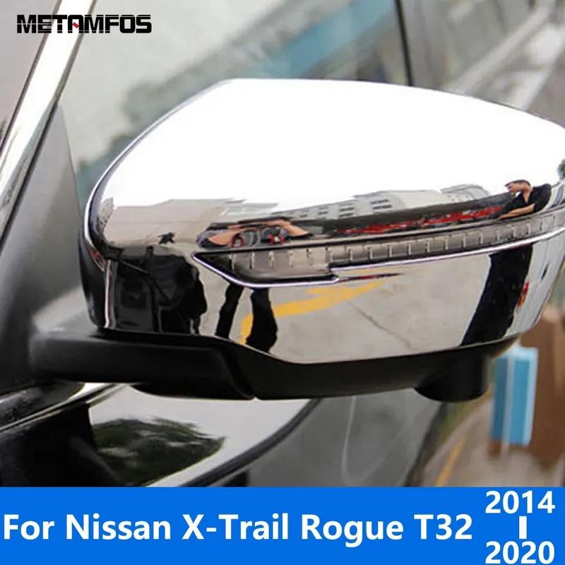 For Nissan X-Trail X trail Rogue T32 2014-  Chrome Rearview Mirror Cover Trim Side View Mirror Protector Car Accessories