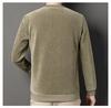 Men's Double-Sided Chenille Jacquard Round Neck Hoodie, Velvet-Lined, Loose Fit, Winter 2025 Warm Top