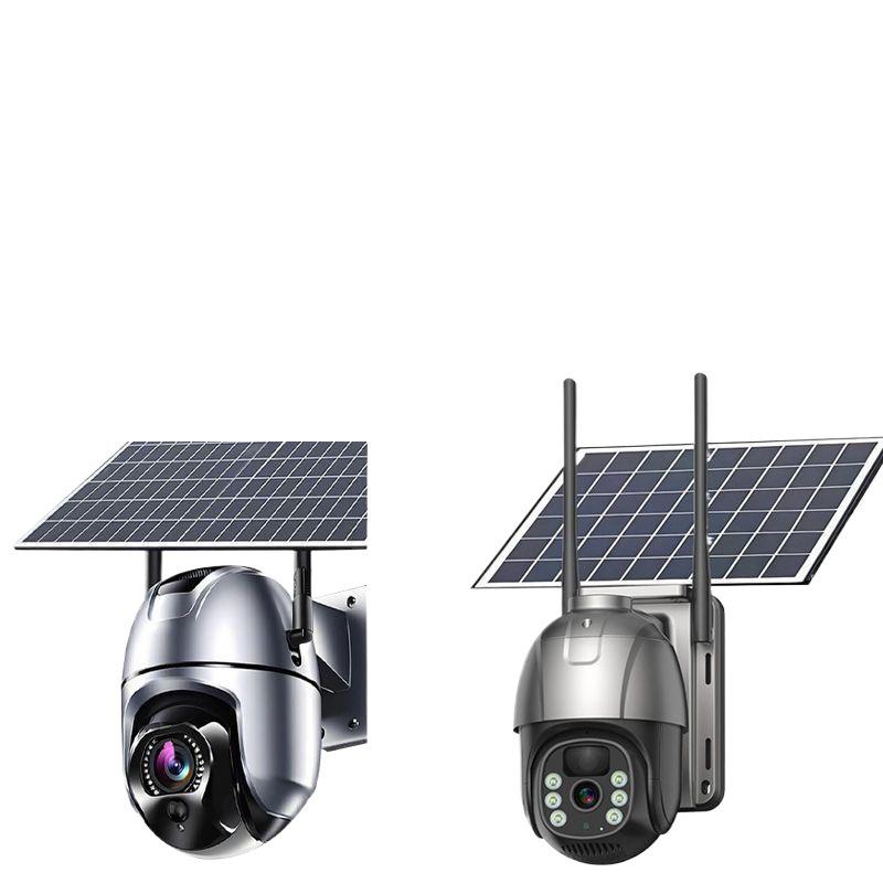Solar-Powered 360° 4G Security Camera - Mobile-Ready, Full-Color Night Vision, Waterproof for Outdoor Use.