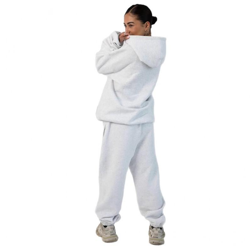Oversized Embroidered Fleece Hoodie Loose Jogger Set Women Comfort Casual Streetwear