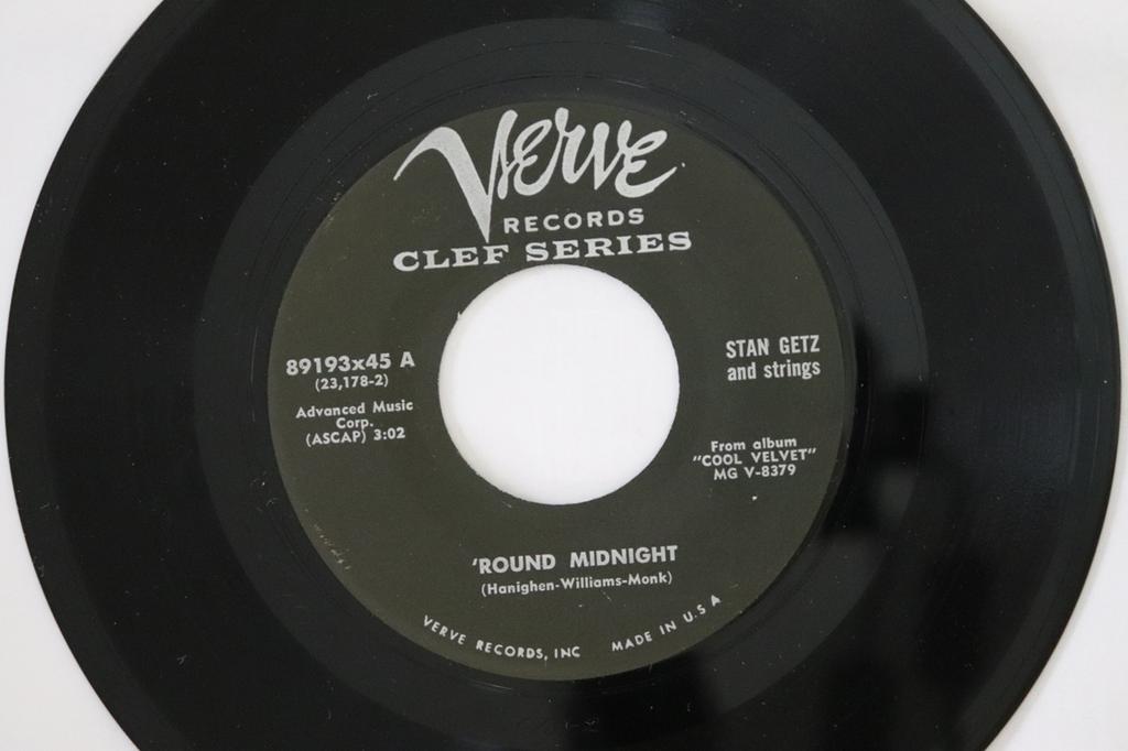 7inch Record STAN GETZ - 'Round Midnight / Nature Boy 89193x45 Verve Records 1960 US Jazz Used