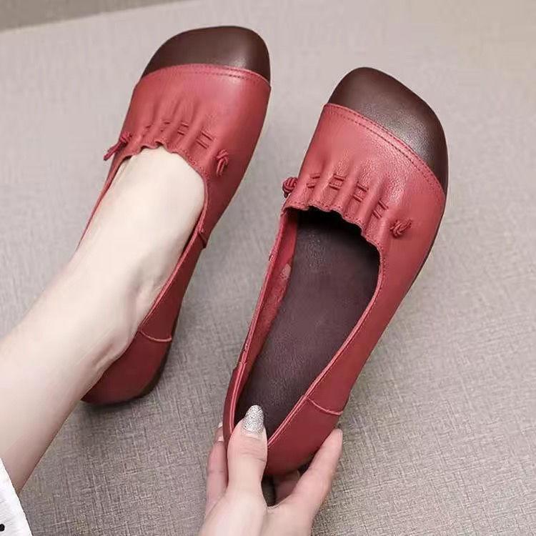 Shallow Mouth Single Shoes Retro Women's Shoes Women's Flat Bottom Casual Comfortable Women's Single Shoes Work Shoes