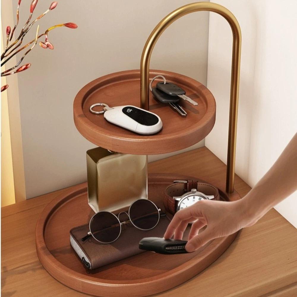 Vintage Jewelry Organizer Double Layer Key Rack Tray New Jewelry Display Stand For Jewelry