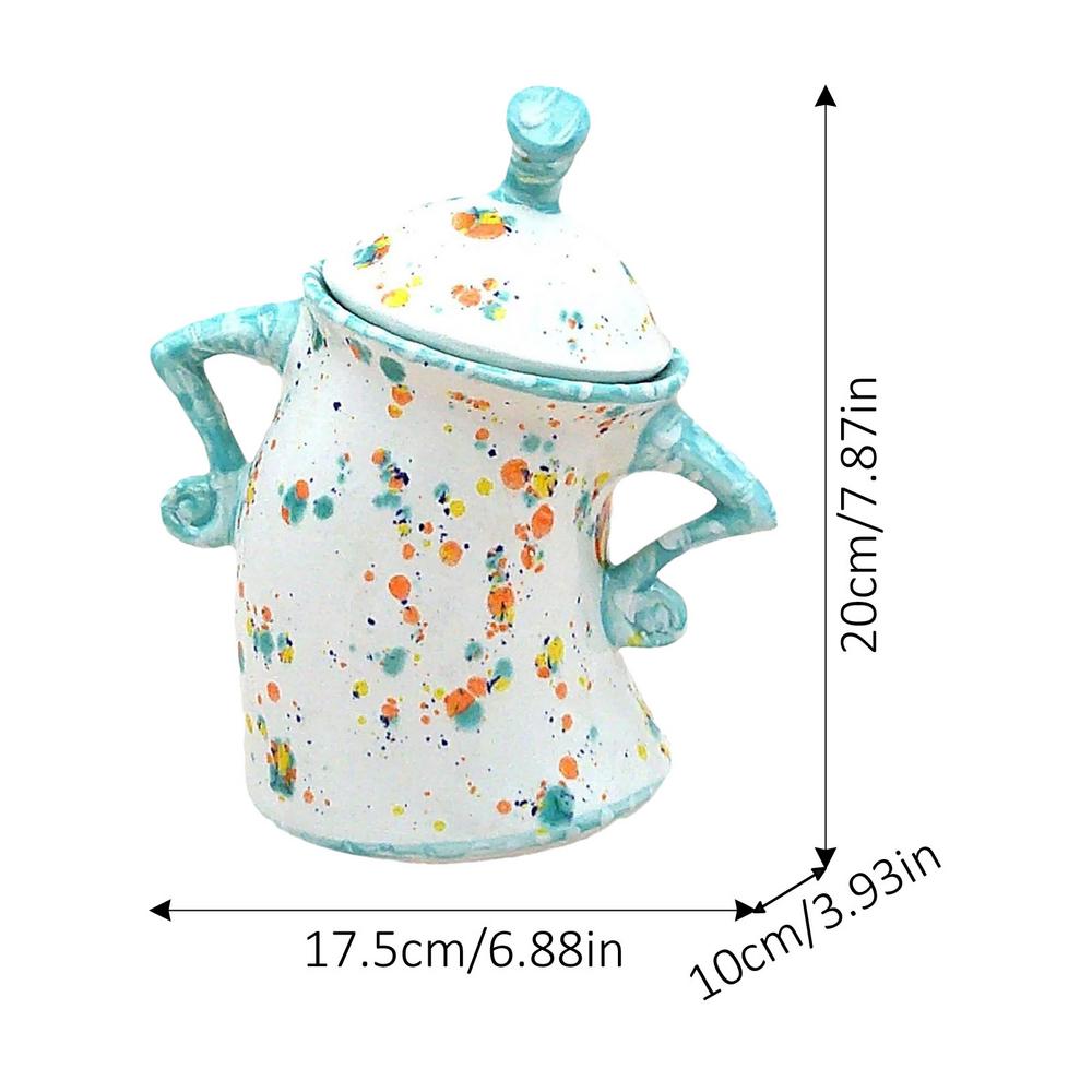 Teapot With Attitude Hands-on-hips Fun Jar Cute Food Storage Jar Desktop Cup Creative Canister With Lid For Kitchen