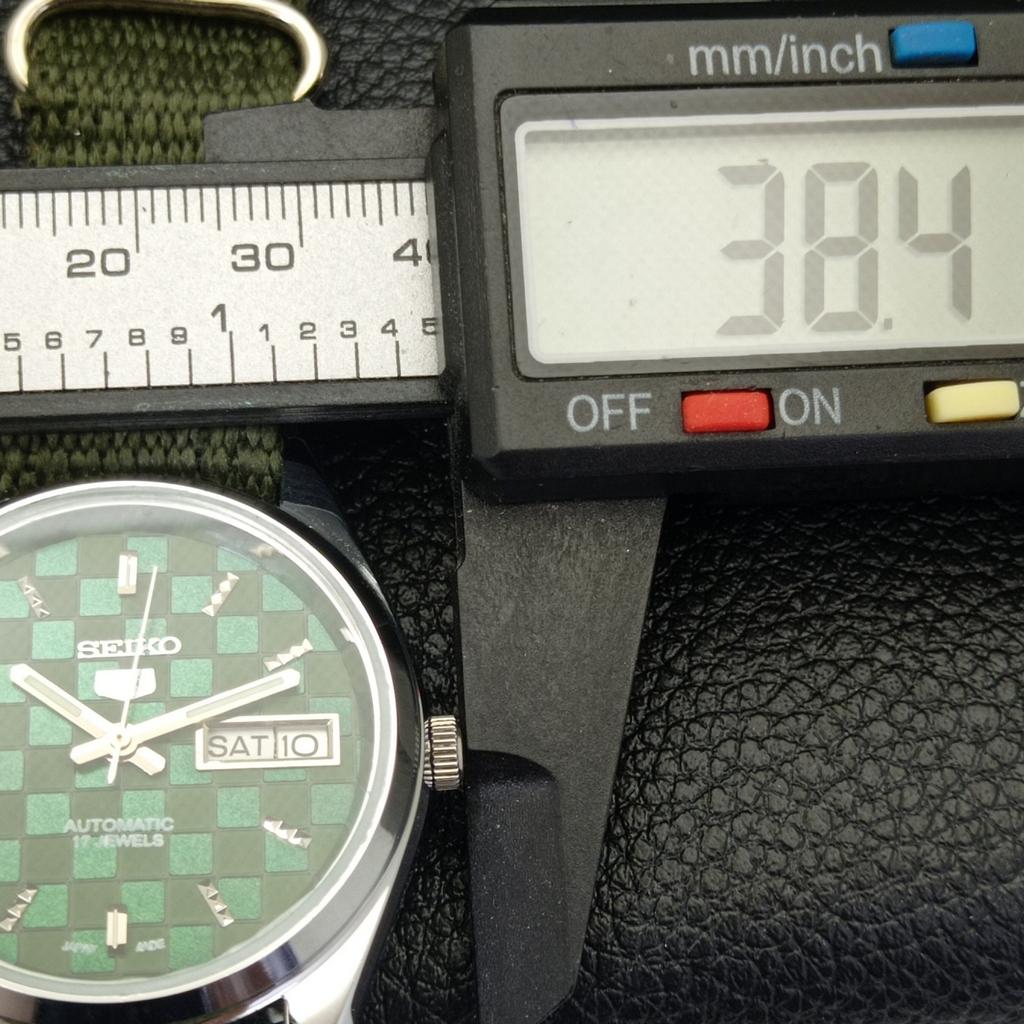 JAPAN SEIKO 5 AUTOMATIC MENS 6309A REFURBISHED GREEN COLOR DIAL WATCH a440307-4 Sk-a440307