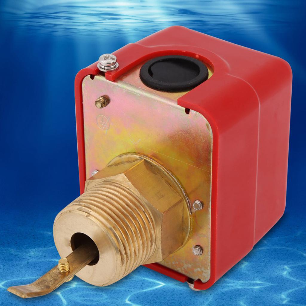 AC250V 10Bar Brass Water   Paddle Control NPT Thread Connection Red Water    NPT Water