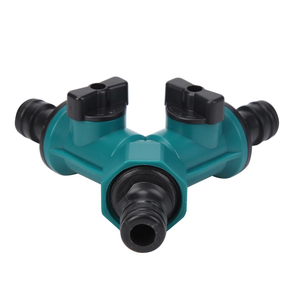 Practical Water Quick Connector Anti- Drip Hose Quick Adapter Adjustable Irrigation 2 Way Connector for Plant Watering Gardening