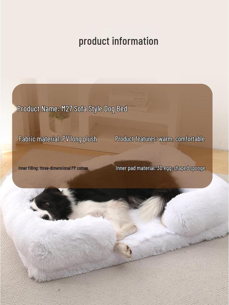 Plush Round Pet Bed for Dogs & Cats - Winter Dog Mat