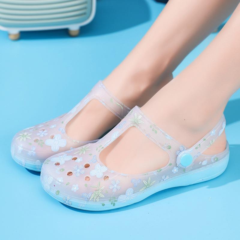 Scarpe da Passeggio per Torrente Estive con Fori da Donna Sandali Bassi Estivi da Spiaggia Ciabatte Gelatina Sandali da Spiaggia con Zeppa Fresche Ciabatte