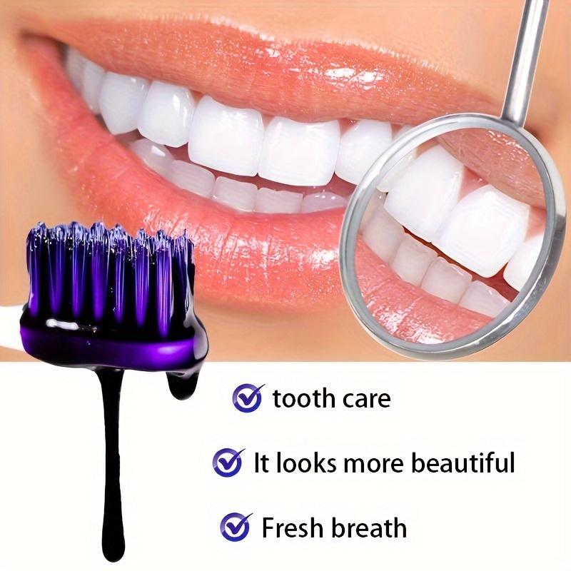 Dentifrice violet pour appareil dentaire, nettoyage en profondeur, haleine fraîche, Booster de blanchiment, 30Ml, idéal pour la maison et les voyages