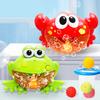 Baby Bath Toys Bubble Machine Crabs Frog Whale Music Kids Bath Toy Bathtub Soap Automatic Bubble Maker Bathroom Toy For Children