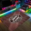 FC Bayern Design Kristall Samt Teppich Gemütlich Nicht?Rutschfester Teppich mit Aufdruck für Schlafzimmer Wohnzimmer Eingang