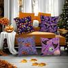 Halloween Witch Hat Skull Pillow Case Short Plush Double-sided Print Square Throw Pillow Covers Sofa Home Cushion Decor