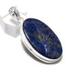 Natürlicher Lapislazuli-Edelstein, handgefertigt, 925er Sterlingsilber, Anhänger, 5,2 cm, S8V73