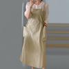 New Arrivals Open Run Women Cargo Bib Long Dress Big Size Autumn String Dress