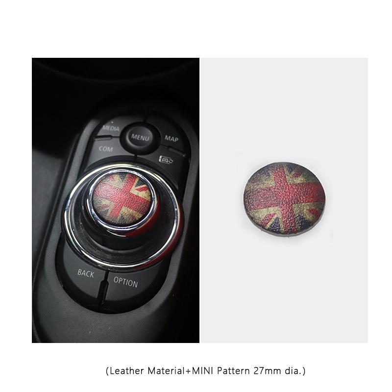 Car Central Control Multimedia Button Cover Trim Knob Sticker For MINI Cooper F55 F56 F57 Countryman Clubman Styling Accessories s3