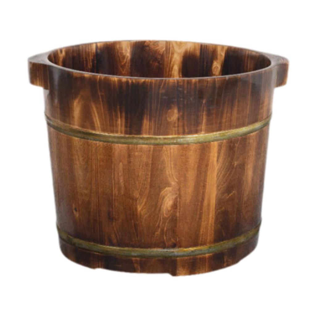 Wood Foot Bath Tub Deep Large Capacity Feet Soaking Tub Foot Wash Bucket Foot Bath Barrel for Bathroom Home Foot SPA Adults