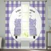 Pastoral Lavender Truck Purple Plaid Tulle Curtains for Living Room Kitchen Bedroom Sheer Tulle for Cafe Hotel Modern Home Decor