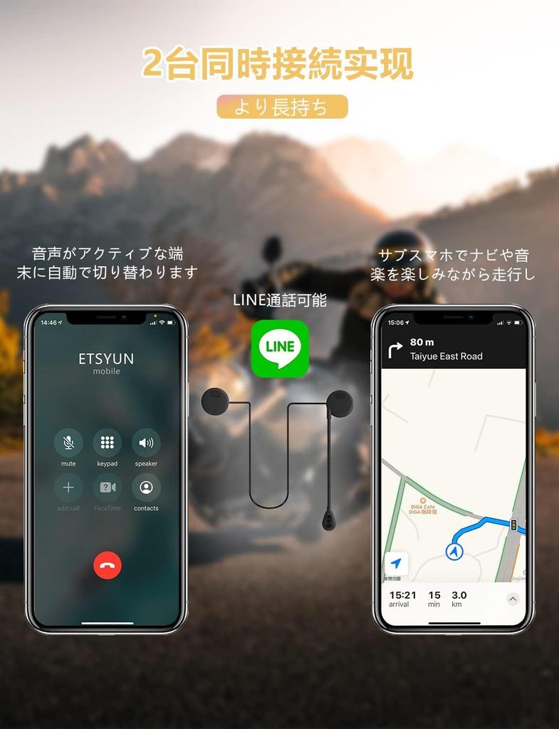 Motorcycle Earphones, Ultra Thin, Bluetooth 5.0, Helmet Headset, Automatic Reception, IP65 Waterproof, Motorbike, Speakers,