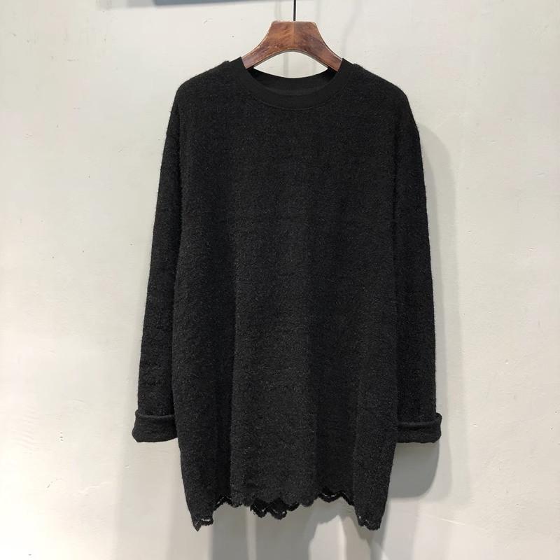 

Женский свитшот Осень Зима Длинный Утепленный Однотонный Теплый Эластичный Длинный Рукав Оверсайз Топы XXXXL чёрный