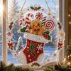 Christmas Carousel Diamond Art Hanging Ornament 5D DIY Pearl Diamond Painting Acrylic Pendant Xmas Tree Window Hanging Decor