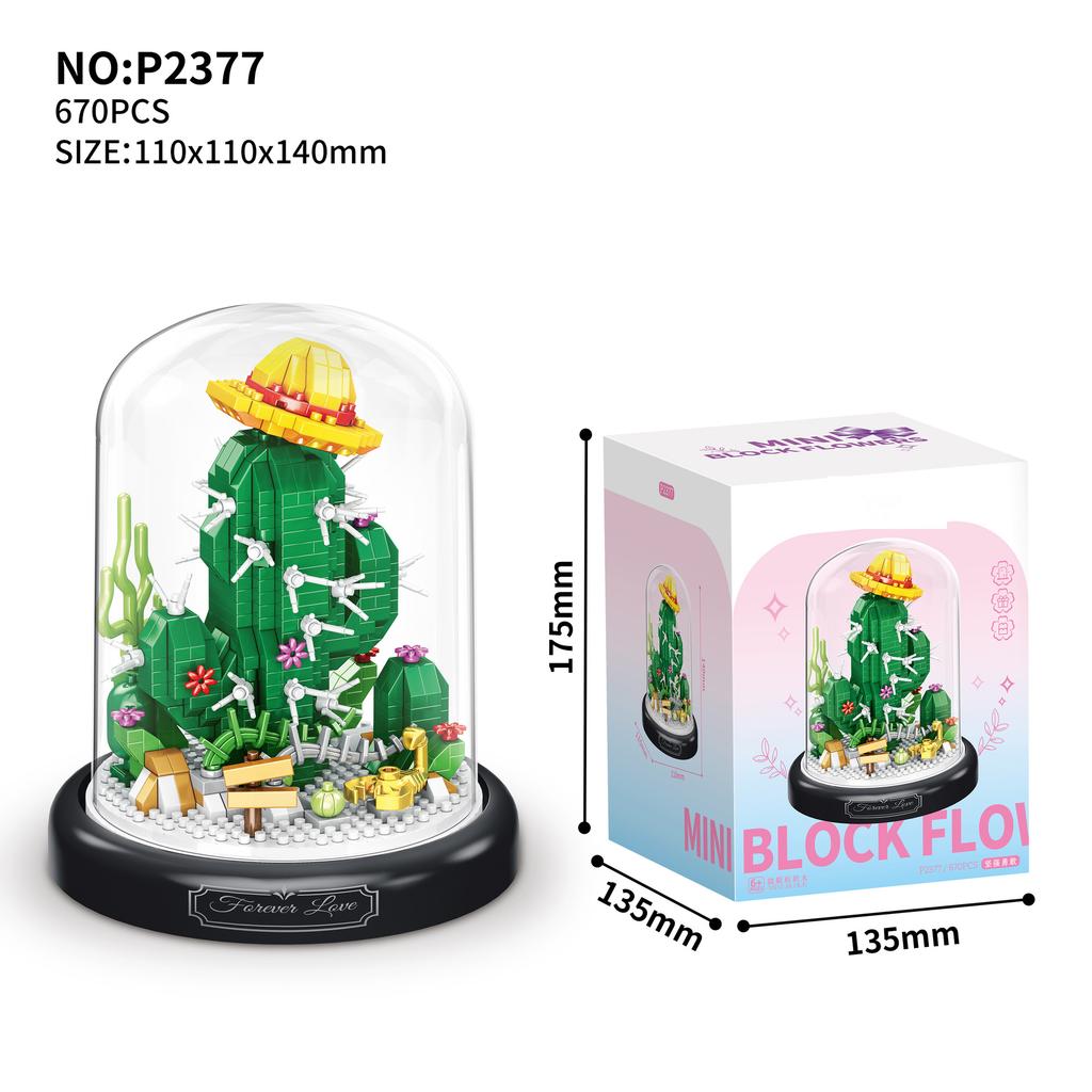 Flower Constructor Blocks Home Decoration Bouquet Flowers Model Building Blocks Toy Assembly Toy Birthday Gift for Children Girl