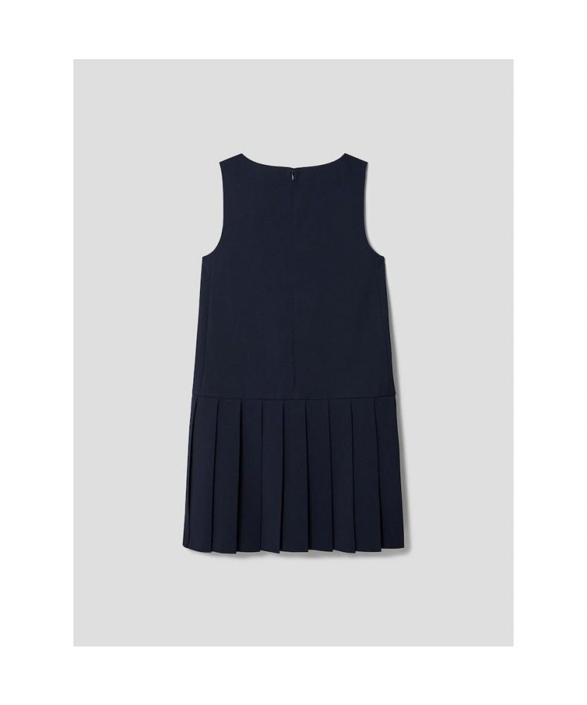 Binpolleidiseu Pleated Hem Sleeveless Dress Navy (Bf5271C01R)