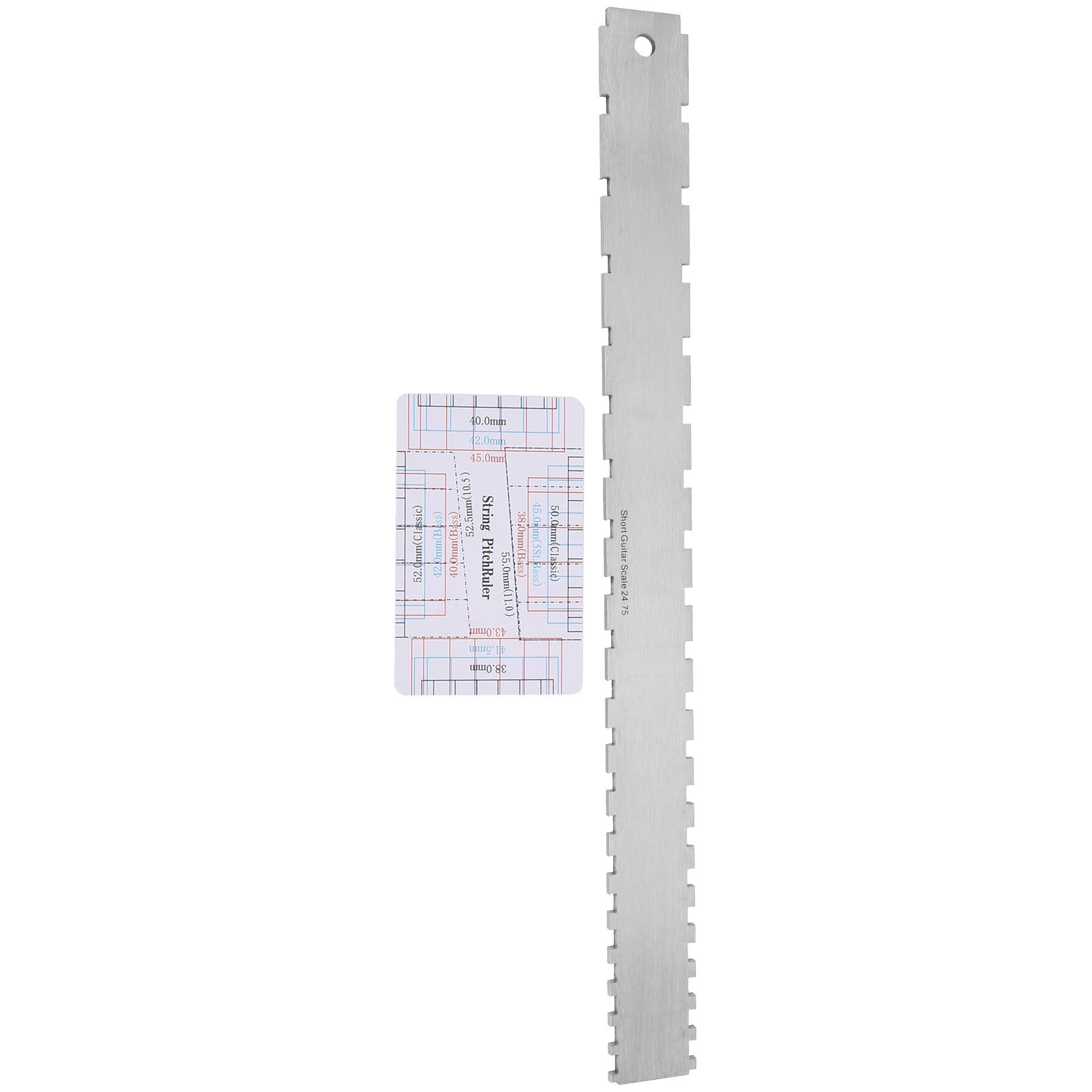 

Notched Straight Edge Guitar Fret Chord Ruler Luthier Measuring Tool Set