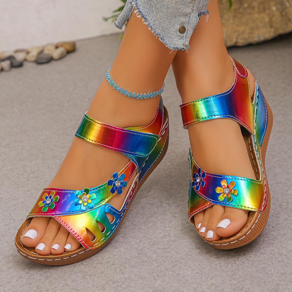 Large Size Fish-mouth Style Beach Sandals, New Style Women's Platform Thick-soled Shoes