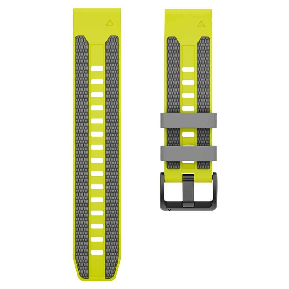 QuickFit 22mm 26mm Two-tone Sports Silicone Watch Band For Garmin Fenix 8 Pro 51mm 47mm E 7 7X 6 6X/Epix Gen 2 Strap Bracelet