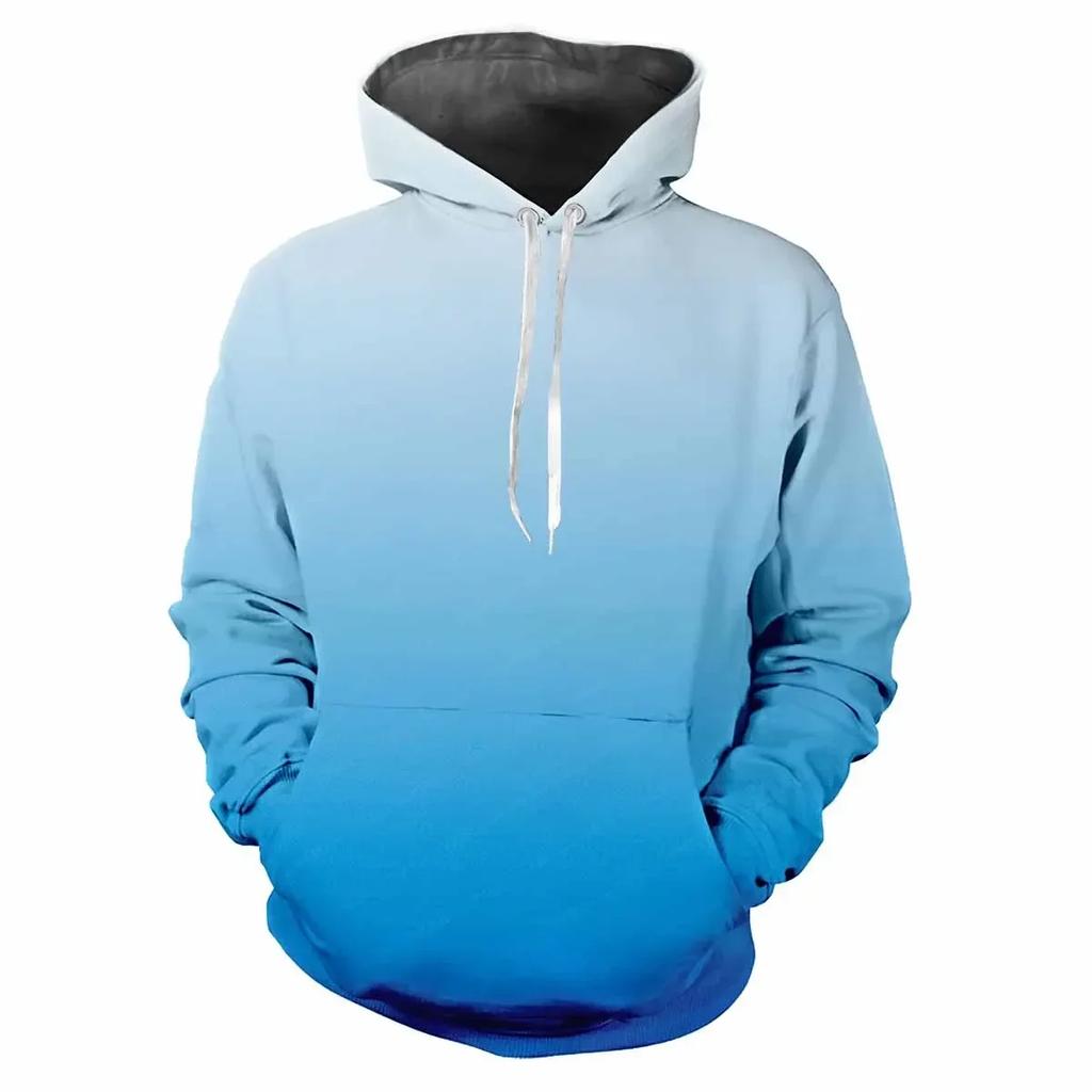 Trendiger Herren-Hoodie mit gedruckten, farbwechselnden Mustern, Digitaldruck, lässig, langärmelig mit Kapuze, dicker Stoff, Oberteile