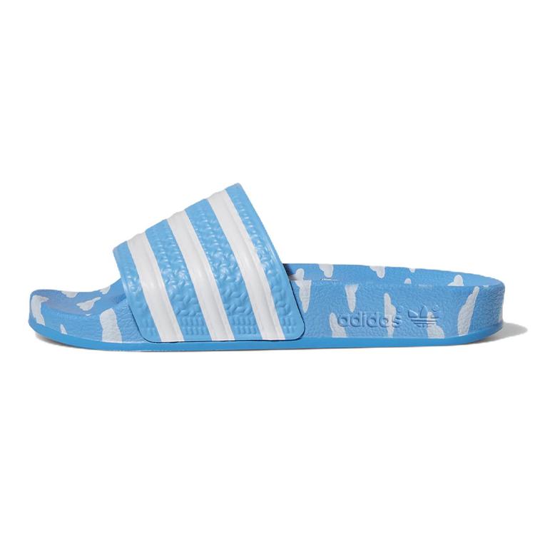 

new Adidas Originals ADILETTE Series J Abrasion Resistant Kids Slippers White Blue Teenagers 38