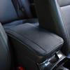 Black Leather Armrest Cushion Cover Center Console Box Mat Car Protector Pad