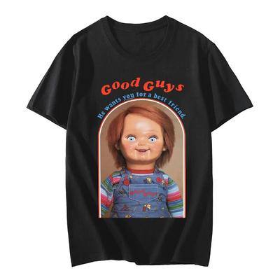New Chucky Cotton T-Shirts Anime Graphic Print  Women Fashion Casual Short Sleeves T Shirt Harajuku Unisex Tees Tops Clothing