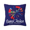 Concours Eurovision de la Chanson Drapeaux Cœurs Esc Ebu Eurofans Taie d'Oreiller Housse de Coussin Musical Décoration Taie d'Oreiller Pour Voiture 45X45Cm