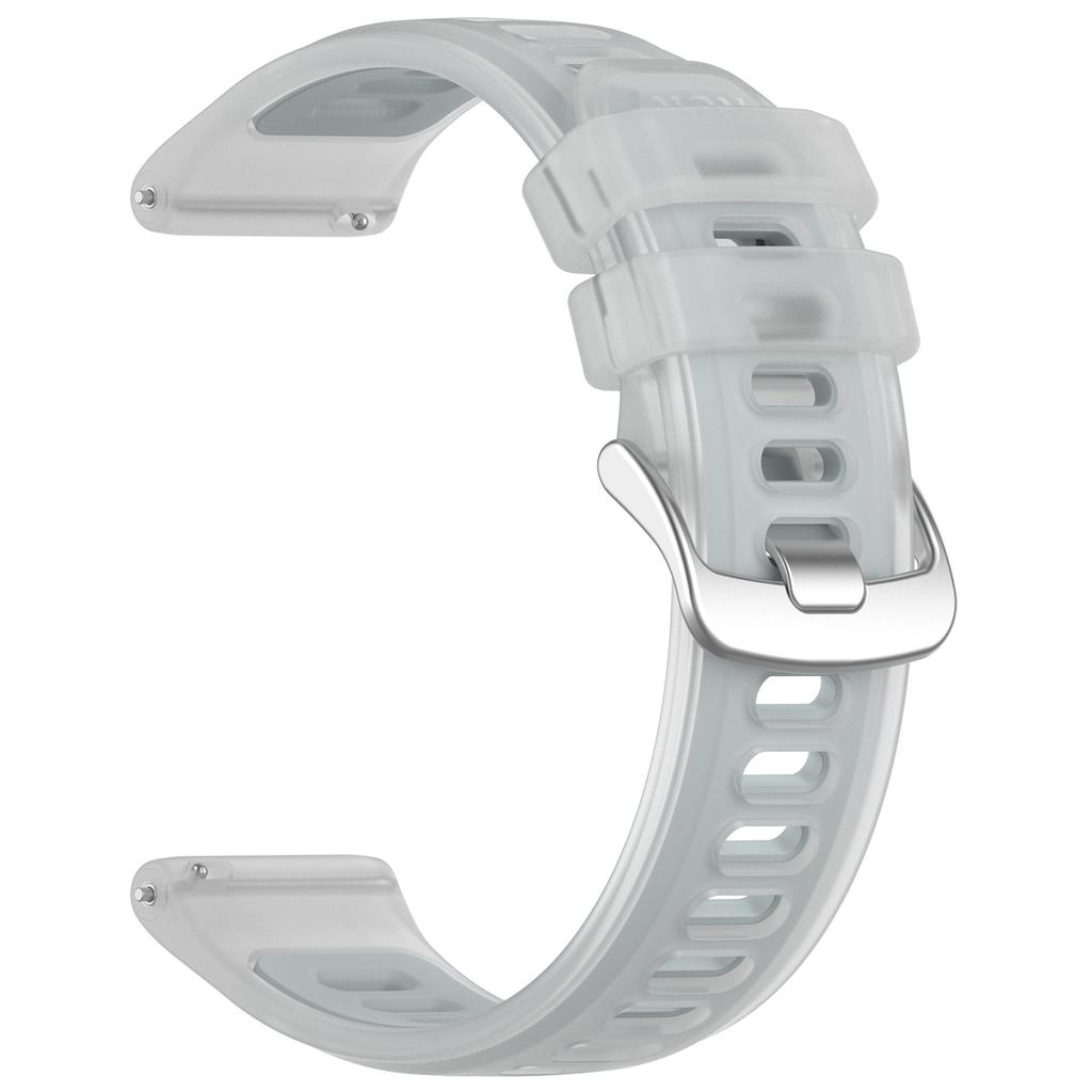 20mm 22mm durchsichtiges Gelee-Silikon-Uhrenarmband für Garmin Forerunner 570 Atmungsaktives Zwei-Farben-Ersatzarmband