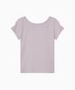 Ohesio Back Button Shirring T-Shirt, Lavender