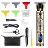 Electric Hair Trimmer Engraving All Metal Body LCD Display Screen Strong Motor With 4 Limit Combs Professional Hair
