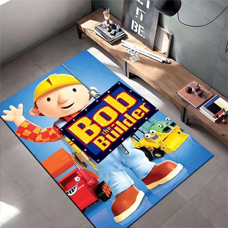 Cartoon Builder Theme Carpet suitable as a non-slip mat for the living room or bedroom sofa