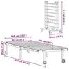 VidaXL Cadre de lit sans matelas pliable noir 80x200 cm acier, cadre de lit en métal, cadre de lit pliable, sommier, cadre 4103958