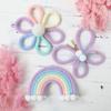 Handwovens Rainbows Butterfly Flowers Wall Decoration Nursery Bohemians Home Decoration For Children Playroom