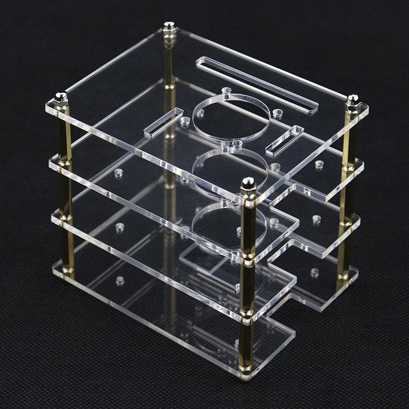 Raspberry Pi 4B/3B+ Multi-Layer Acrylic Cluster Case with Fan (2-10 Layers)